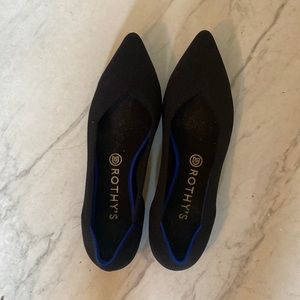 Rothy’s Black Point Toe Flat